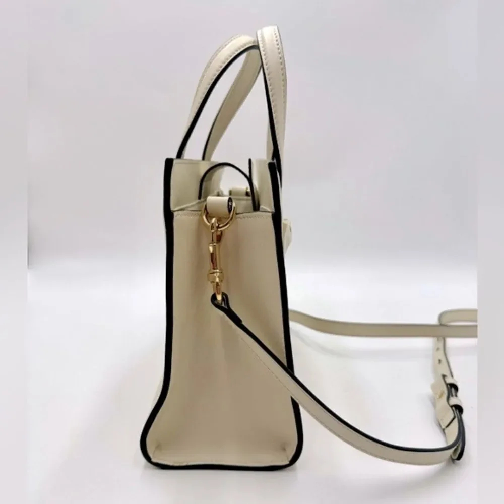 Auth Gucci Small Marmot Limited Edition Cream Leather 2way Tote Bag Preloved Ex+